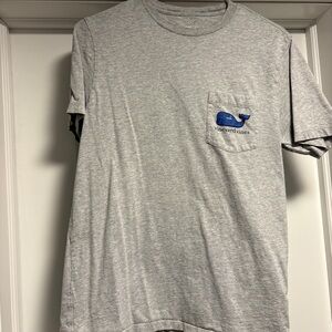 Vineyard Vines Heather Gray T-Shirt with Blue Logo